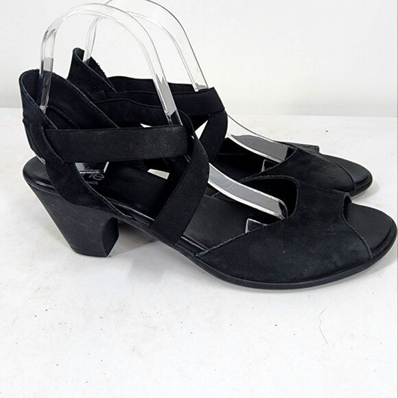 Arche France Mitya Nubuck Leather Cross Front Heel Elastic Sandal 12 42 - Picture 1 of 7
